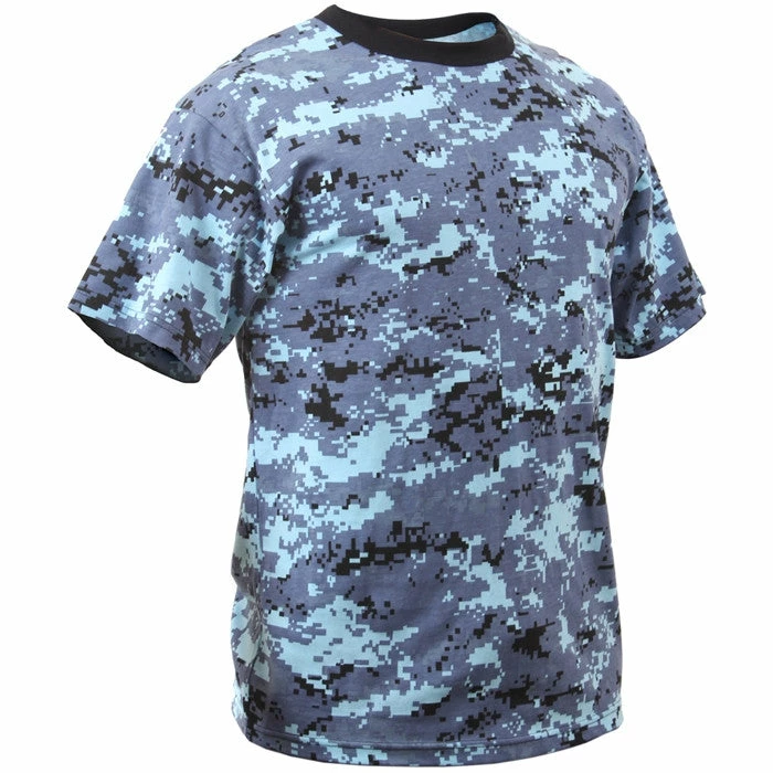 Rothco Digital Sky Blue Camouflage - Kids Military Camo T-Shirt Shirts 3 Rothco Digital Sky Blue Camouflage - Kids Military Camo T-Shirt Shirts