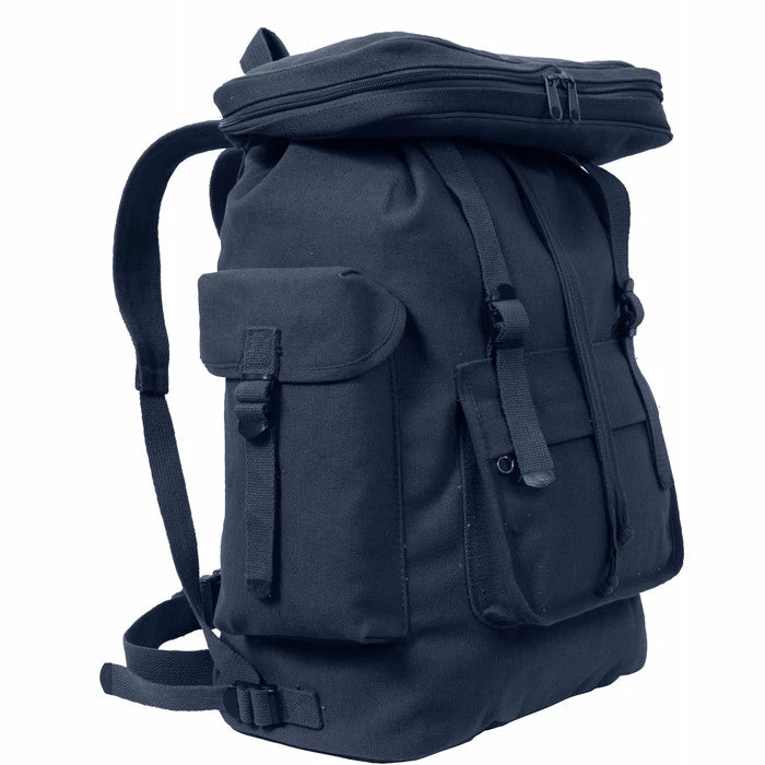 Army Navy Store Navy Blue - European Style Rucksack Backpack Paracord / Rope / Rappelling Gear 5 Army Navy Store Navy Blue - European Style Rucksack Backpack Paracord / Rope / Rappelling Gear