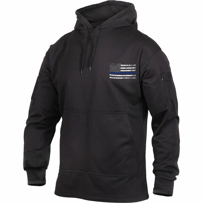 Rothco Black - Thin Blue Line Concealed Carry Hoodie Sweatshirt Shirts 6 Rothco Black - Thin Blue Line Concealed Carry Hoodie Sweatshirt Shirts
