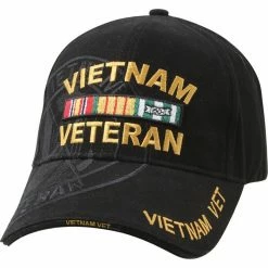 Rothco Headwear Black - VIETNAM VETERAN Low Profile Shadow Deluxe Adjustable Cap