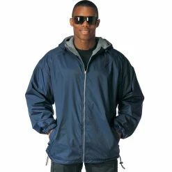 Rothco Navy Blue - Reversible Fleece-Lined Hooded Jacket - Nylon