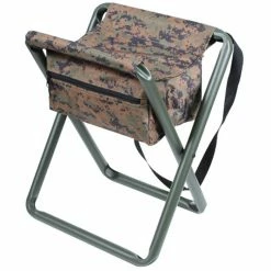 Rothco Digital Woodland Camouflage - Military Deluxe Folding Stool With Pouch