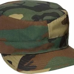 Rothco Headwear Woodland Camouflage - Army Adjustable Fatigue Cap - Cotton Polyester