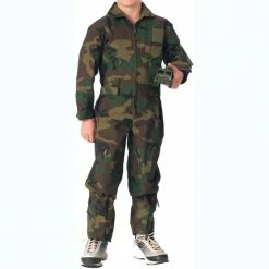 Rothco Woodland Camouflage - Kids Air Force Style Flight Suit Coveralls