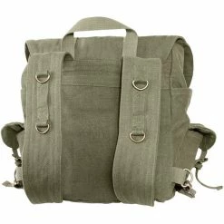 Army Navy Store Bags Olive Drab With Black - Compact Weekender Backpack With Cross