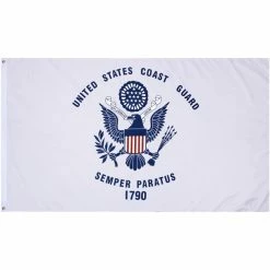 Rothco White - US COAST GUARD Flag With US Army Emblem 3' X 5' Flag Flags