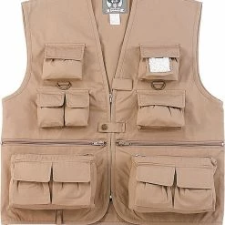 Rothco Khaki - Kids 17 Pocket Fishing And Travel Vest