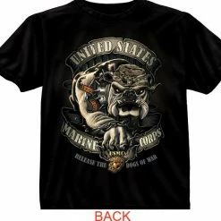 Rothco Black - USMC Bull Dog T-Shirt Shirts