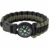 Rothco Paracord / Rope / Rappelling Gear Olive Drab Black - Cobra Weave Compass Paracord Bracelet