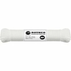Rothco White - Polyester 550 LB Tested 100 Feet Paracord Rope Paracord / Rope / Rappelling Gear