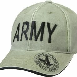 Rothco Olive Drab - ARMY Deluxe Adjustable Vintage Cap Headwear