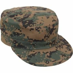 Rothco Digital Woodland Camouflage - Adjustable Military Fatigue Cap - Polyester Cotton Headwear