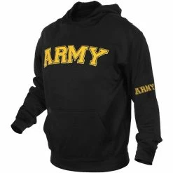 Rothco Shirts Black - Military US ARMY Pullover Hoodie Sweatshirt