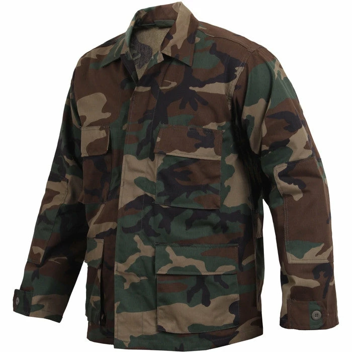Rothco Woodland Camouflage - Military BDU Shirt - Polyester Cotton Twill Shirts 5 Rothco Woodland Camouflage - Military BDU Shirt - Polyester Cotton Twill Shirts