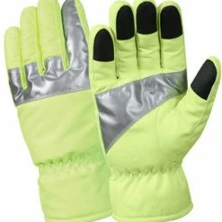 Rothco Safety Green - High-Visibility Thermoblock Insulated Safety Gloves With Refective Tape
