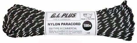 Rothco Paracord / Rope / Rappelling Gear Black Reflective Traces - Military Grade 550 LB Tested Type III Paracord Rope 100' - Nylon USA Made 3 Rothco Paracord / Rope / Rappelling Gear Black Reflective Traces - Military Grade 550 LB Tested Type III Paracord Rope 100' - Nylon USA Made