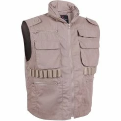 Rothco Khaki - Tactical Outdoor Military Ranger Vest Vests
