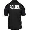 Rothco Shirts Black - POLICE Moisture Wicking Golf Shirt