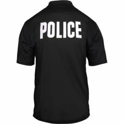 Rothco Shirts Black - POLICE Moisture Wicking Golf Shirt