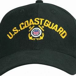 Rothco Black - US COAST GUARD Adjustable Cap With Emblem Headwear
