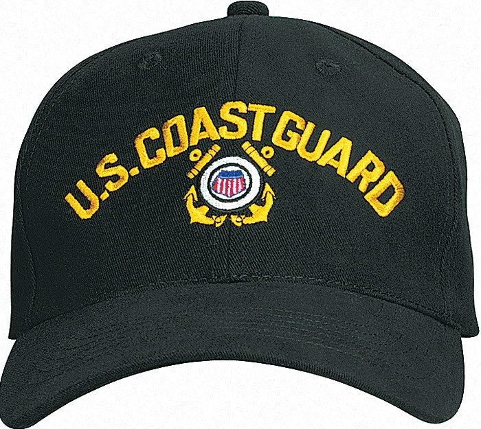 Rothco Black - US COAST GUARD Adjustable Cap With Emblem Headwear 3 Rothco Black - US COAST GUARD Adjustable Cap With Emblem Headwear
