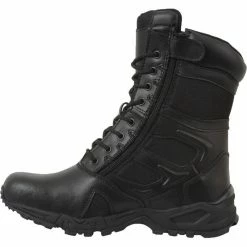Rothco Black - Forced Entry Deployment Boots With Side Zipper 8 In.