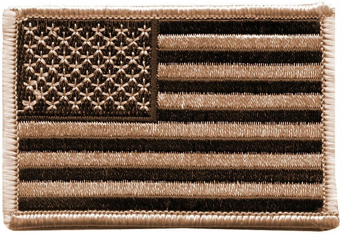 Rothco Desert Tan - US Flag Sew On Patch 3 Rothco Desert Tan - US Flag Sew On Patch