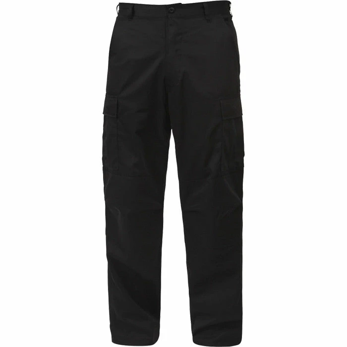 Rothco Black - Military BDU Pants With Zipper Fly - Cotton Polyester Twill 6 Rothco Black - Military BDU Pants With Zipper Fly - Cotton Polyester Twill