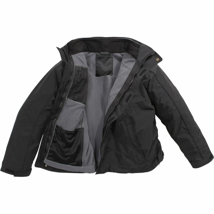 Rothco Black - Military Waterproof All Weather 3 Season Jacket 3 Rothco Black - Military Waterproof All Weather 3 Season Jacket