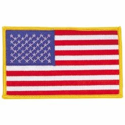 Rothco Patches Red White Blue - US Flag Sew On Patch With Gold Border