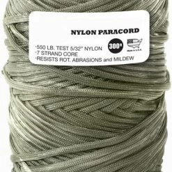 Rothco Paracord / Rope / Rappelling Gear Olive Drab - Military Grade 550 LB Tested Type III Paracord Rope 300' - Nylon USA Made