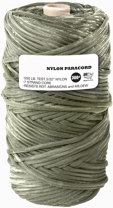 Rothco Paracord / Rope / Rappelling Gear Olive Drab - Military Grade 550 LB Tested Type III Paracord Rope 300' - Nylon USA Made 3 Rothco Paracord / Rope / Rappelling Gear Olive Drab - Military Grade 550 LB Tested Type III Paracord Rope 300' - Nylon USA Made