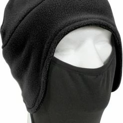 Rothco Black Black - Convertible Fleece Cap With Face Mask