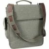 Army Navy Store Vintage Olive Drab - Vintage Canvas M-51 Engineers Field Journey Bag With Leather Accents