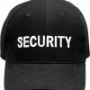 Rothco Black - Public Safety SECURITY Adjustable Cap With White Lettering Headwear