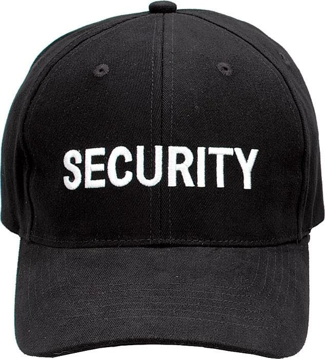 Rothco Black - Public Safety SECURITY Adjustable Cap With White Lettering Headwear 3 Rothco Black - Public Safety SECURITY Adjustable Cap With White Lettering Headwear