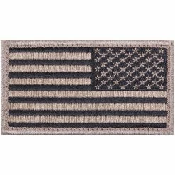 Rothco Khaki Black - Reversed US Flag Patch With Hook And Loop Closure Patches