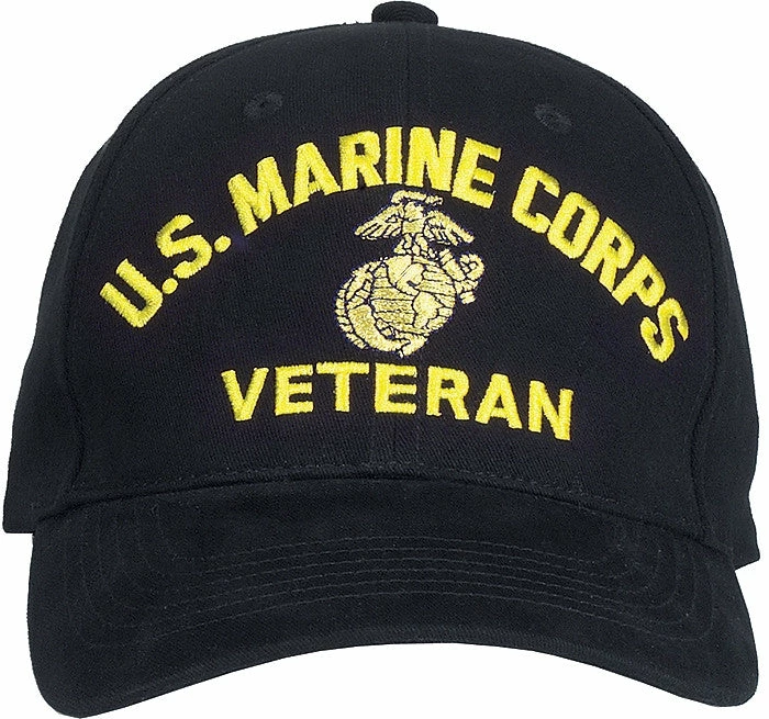 Rothco Headwear Black - US MARINE CORPS VETERAN Low Profile Deluxe Adjustable Cap 3 Rothco Headwear Black - US MARINE CORPS VETERAN Low Profile Deluxe Adjustable Cap