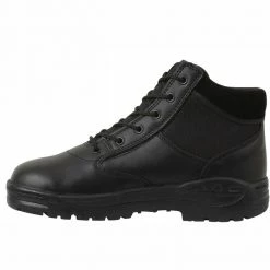 Rothco Black - Slip Resistant Public Safety Tactical Boots - Leather 6 In.
