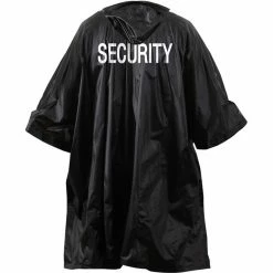 Army Navy Store Tactical Security Poncho Black Rainwear