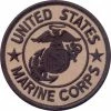 Rothco Coyote Brown - US MARINE CORPS Sew On Patch With USMC Emblem 3 In.'