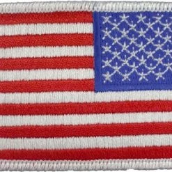 Rothco Red White Blue - Reversed US Flag Sew On Patch With White Border