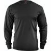Rothco Shirts Black - Military Long Sleeve T-Shirt