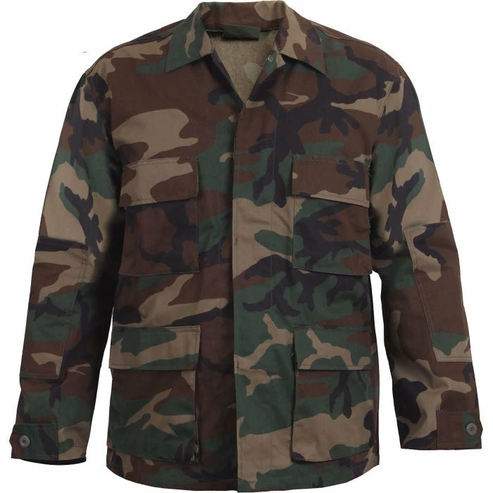 Rothco Woodland Camouflage - Military BDU Shirt - Polyester Cotton Twill Shirts 3 Rothco Woodland Camouflage - Military BDU Shirt - Polyester Cotton Twill Shirts