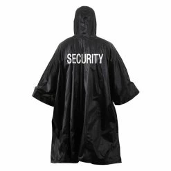 Army Navy Store Tactical Security Poncho Black Rainwear