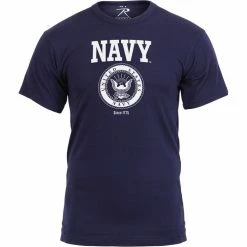 Rothco Navy Blue - Official US Navy Emblem "Since 1775" T Shirt