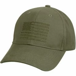 Rothco Headwear Olive Drab - U.S. Flag Adjustable Low Profile Cap