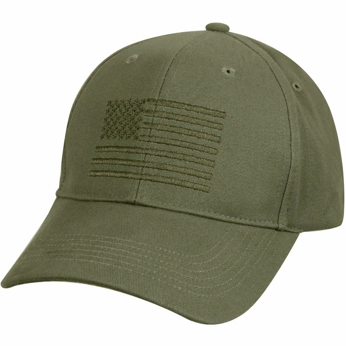 Rothco Headwear Olive Drab - U.S. Flag Adjustable Low Profile Cap 3 Rothco Headwear Olive Drab - U.S. Flag Adjustable Low Profile Cap
