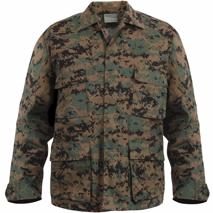 Rothco Shirts Digital Woodland Camouflage - Military BDU Shirt - Cotton Polyester 6 Rothco Shirts Digital Woodland Camouflage - Military BDU Shirt - Cotton Polyester