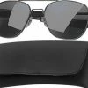 Rothco Black - Military 52mm Air Force Pilots Aviator Sunglasses With Case - Smoke Lenses Sunglasses / Goggles / Optics